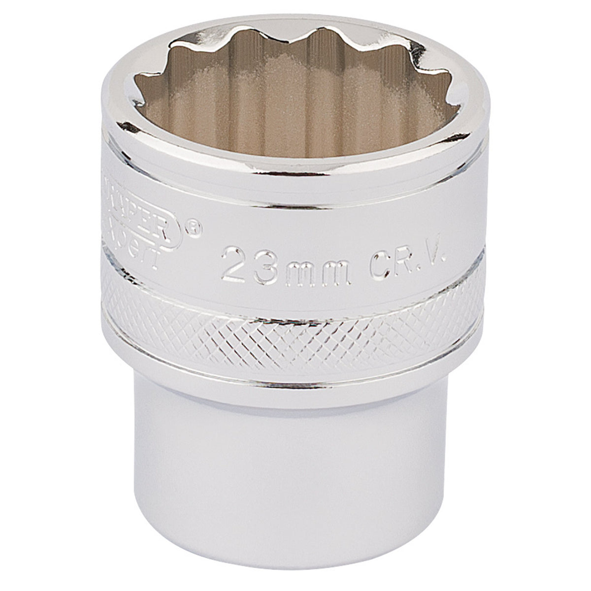 Draper-HI-TORQ®-12-Point-Socket,-1/2"-Sq.-Dr.,-23mm
