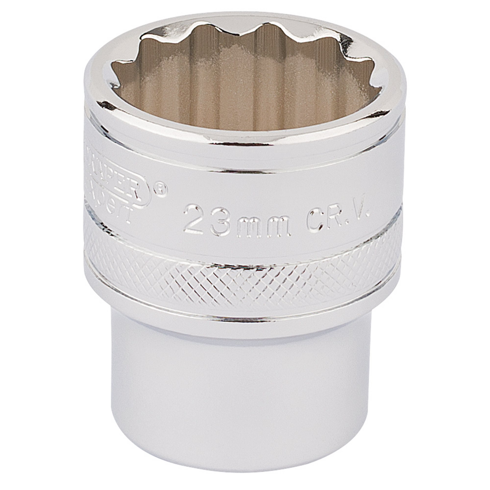 Draper-HI-TORQ®-12-Point-Socket,-1/2"-Sq.-Dr.,-23mm