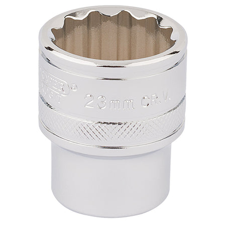 Draper-HI-TORQ®-12-Point-Socket,-1/2"-Sq.-Dr.,-23mm