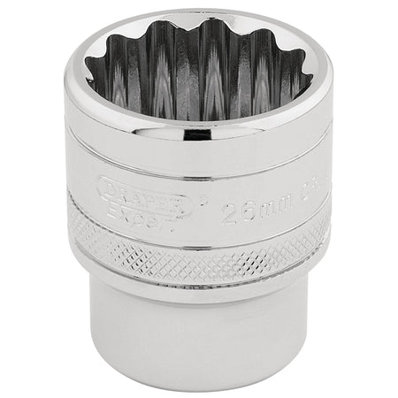Draper-HI-TORQ®-12-Point-Socket,-1/2"-Sq.-Dr.,-26mm
