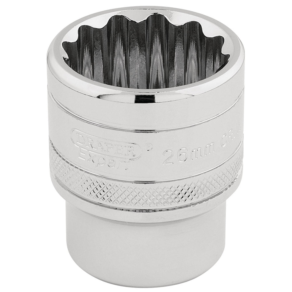 Draper-HI-TORQ®-12-Point-Socket,-1/2"-Sq.-Dr.,-26mm