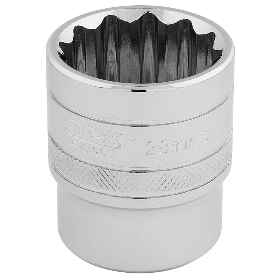 Draper-HI-TORQ®-12-Point-Socket,-1/2"-Sq.-Dr.,-28mm