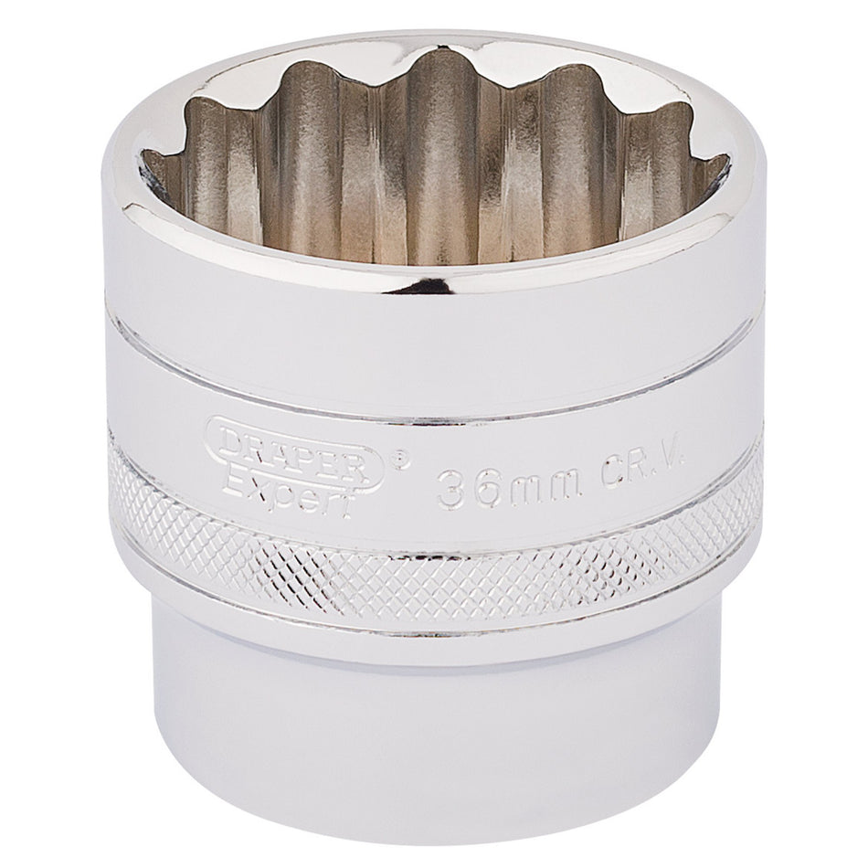 Draper-HI-TORQ®-12-Point-Socket,-1/2"-Sq.-Dr.,-36mm