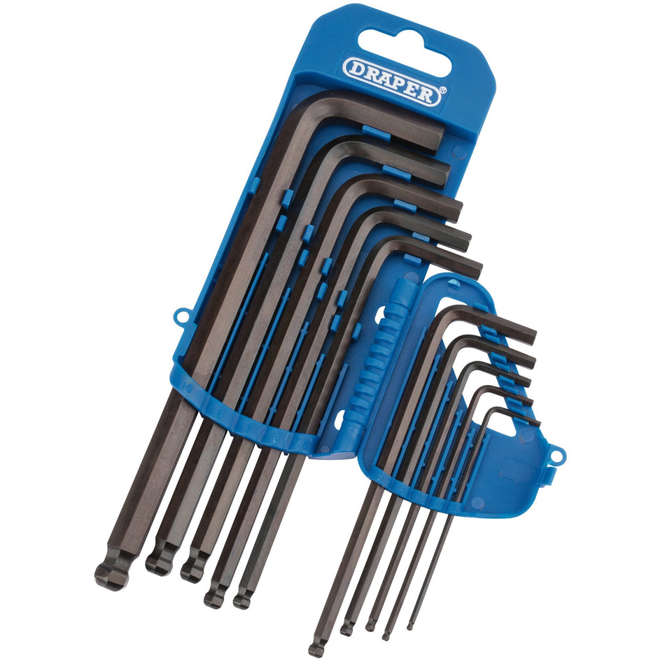 Metric-Hexagon-and-Ball-End-Hexagon-Key-Set-(10-Piece)