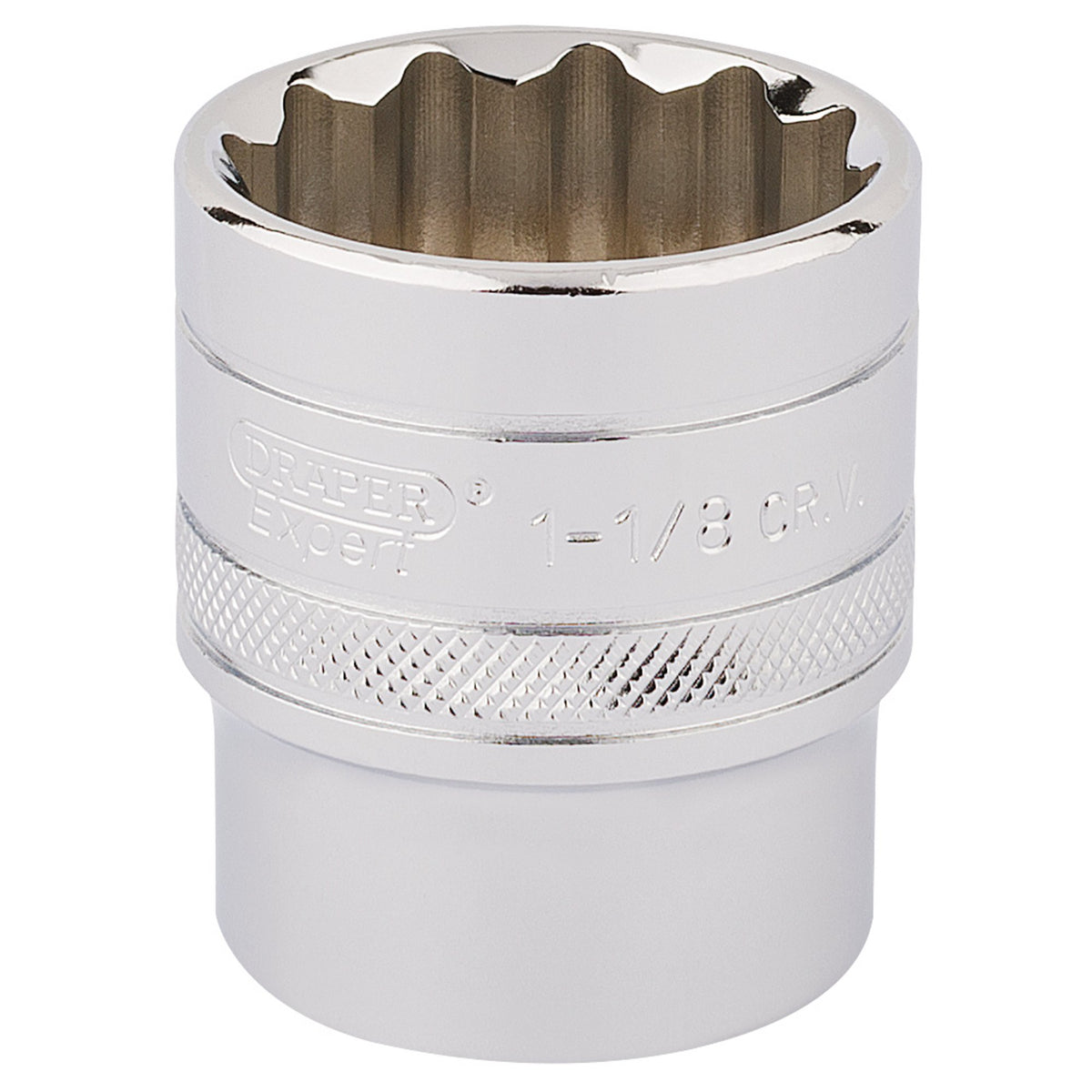 Draper-HI-TORQ®-12-Point-Socket,-1/2"-Sq.-Dr.,-1.1/8"
