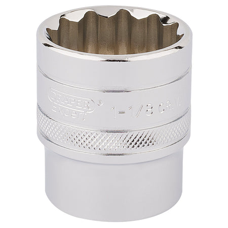 Draper-HI-TORQ®-12-Point-Socket,-1/2"-Sq.-Dr.,-1.1/8"