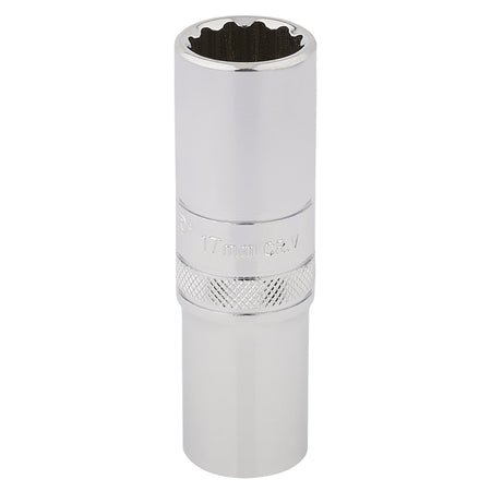 Draper-HI-TORQ®-12-Point-Deep-Socket,-1/2"-Sq.-Dr.,-17mm