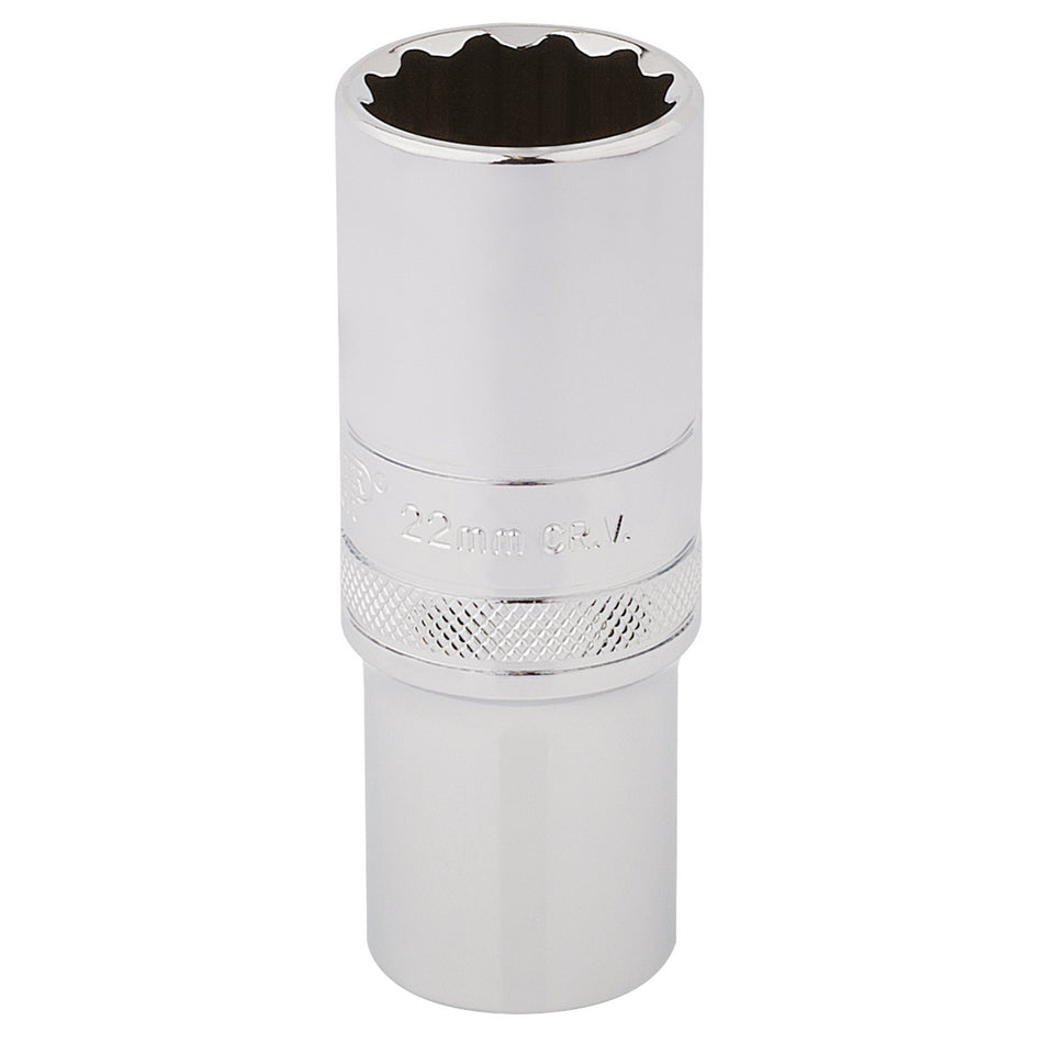 Draper-HI-TORQ®-12-Point-Deep-Socket,-1/2"-Sq.-Dr.,-22mm