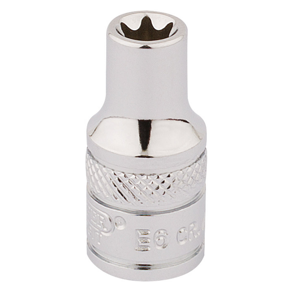 Draper-TX-STAR®-Socket,-1/4"-Sq.-Dr.,-E6