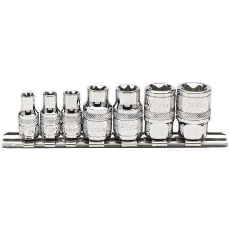 Draper-Expert-TX-STAR®-Socket-Set,-1/4"-and-3/8"-Sq.-Dr.-(7-Piece)