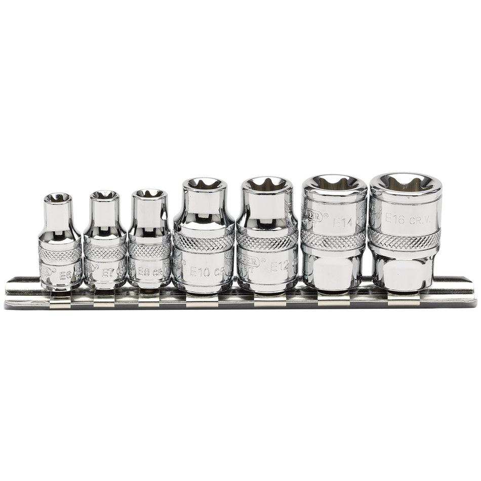 Draper-Expert-TX-STAR®-Socket-Set,-1/4"-and-3/8"-Sq.-Dr.-(7-Piece)