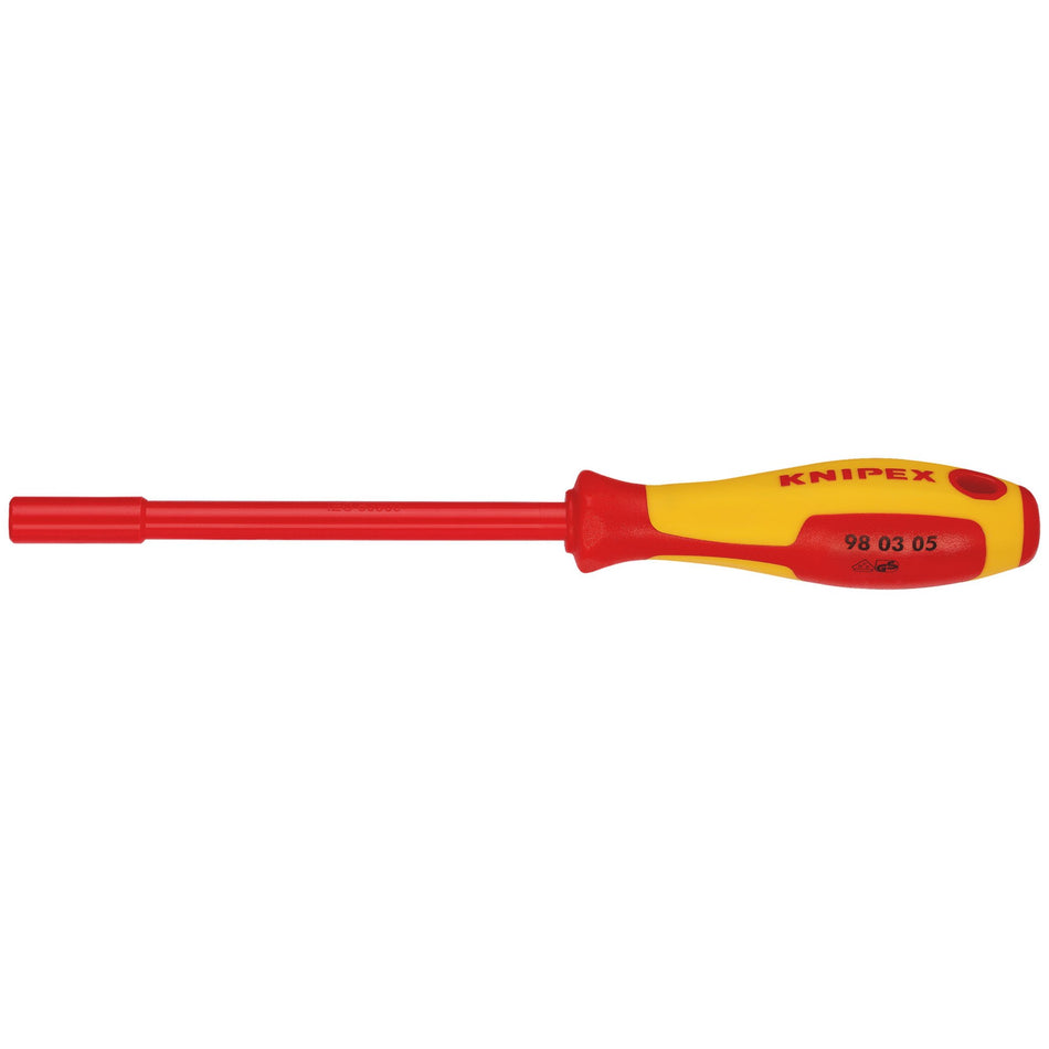 KNIPEX-98-03-05-VDE-Insulated-Nut-Driver,-5.0-x-125mm