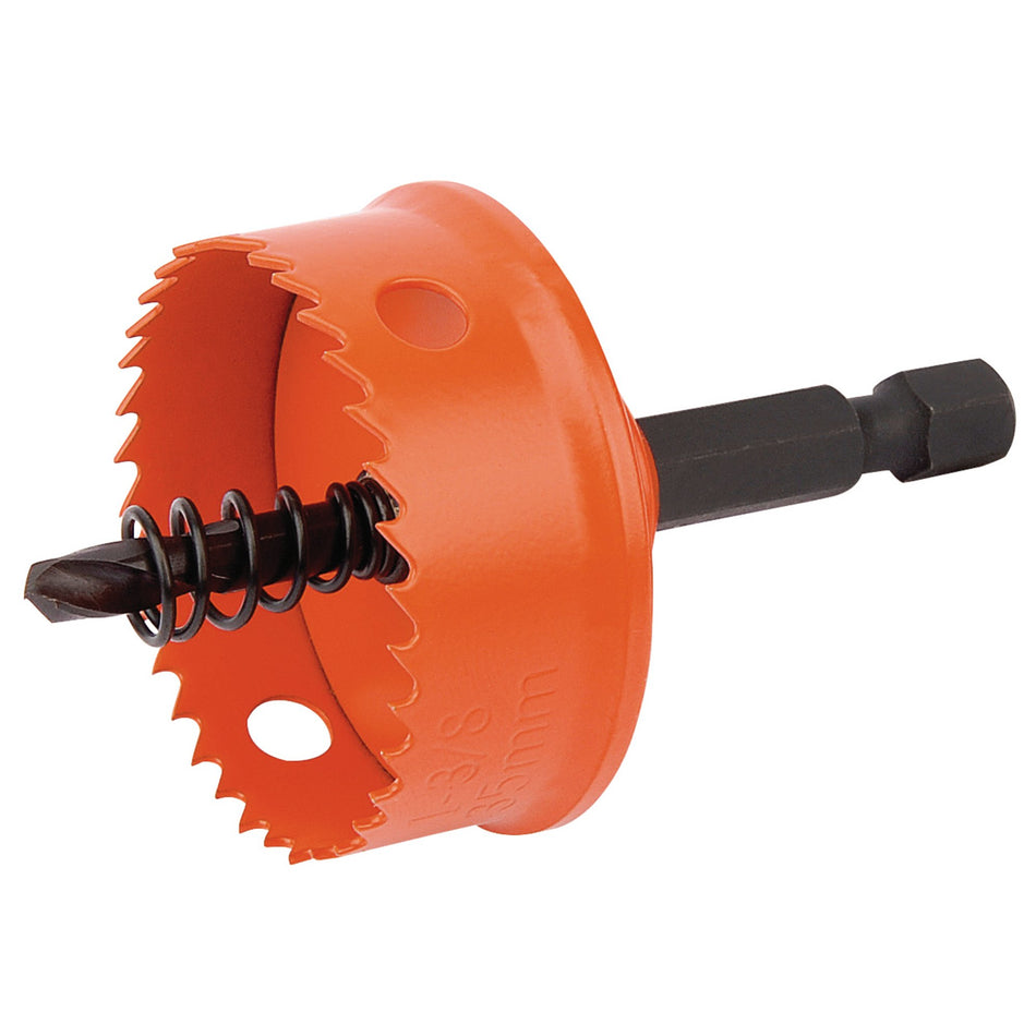 Bi-Metal-Hole-Saw-with-Integrated-Arbor,-35mm