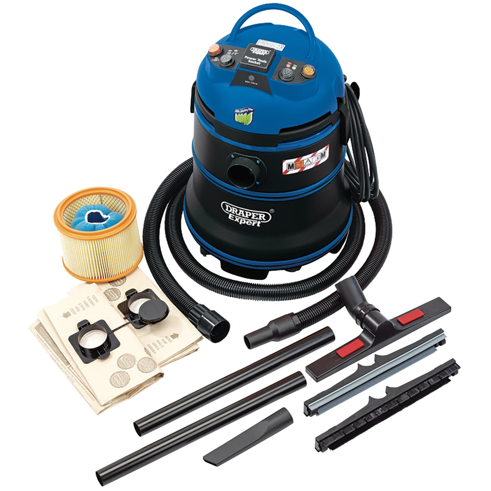 Draper-Expert-230V-M-Class-Wet-and-Dry-Vacuum-Cleaner,-35L,-1200W