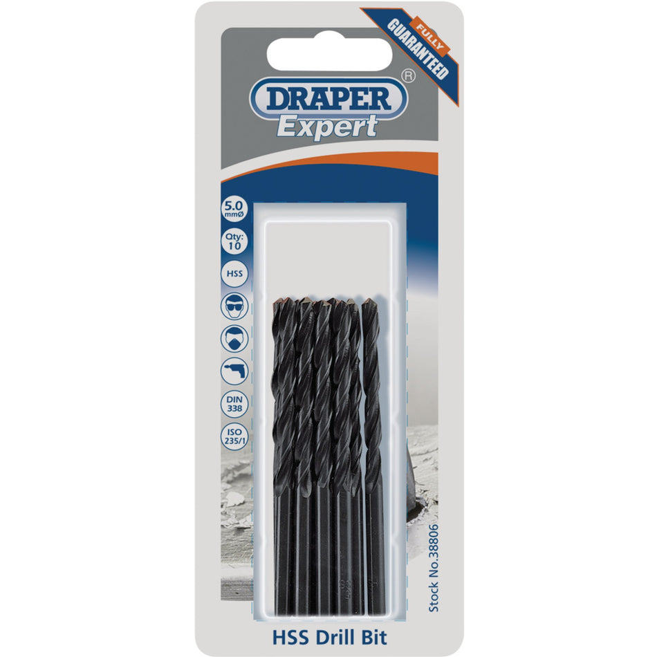 HSS-Drill-Bit,-5.0-x-185mm-(Pack-of-10)