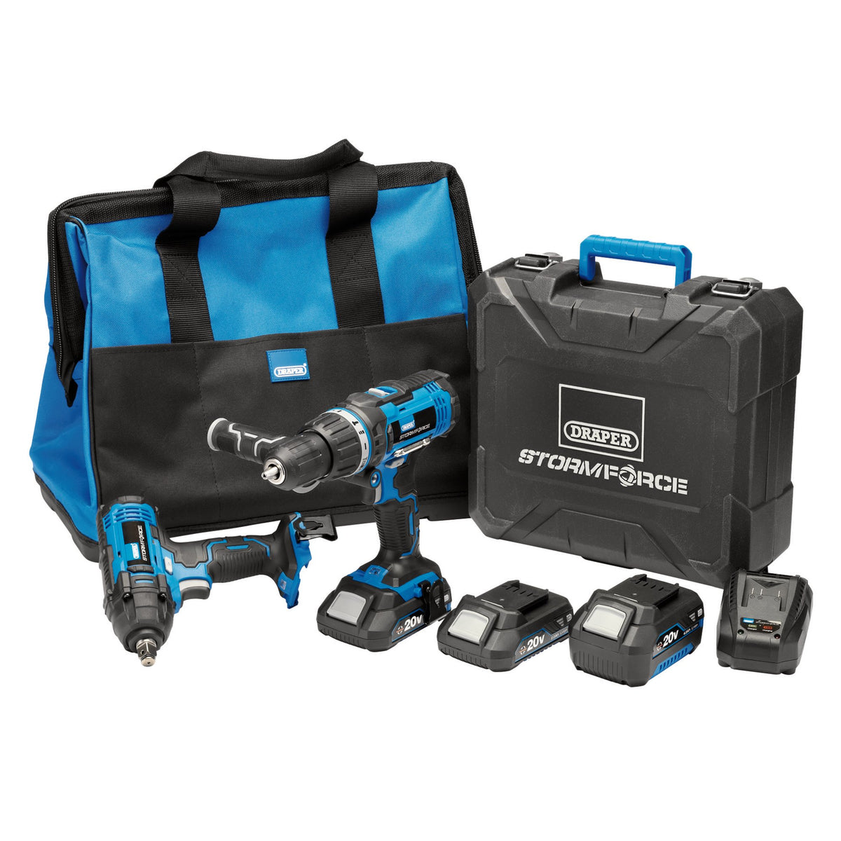 Draper-Storm-Force®-20V-Cordless-Workshop-Kit-(7-Piece)
