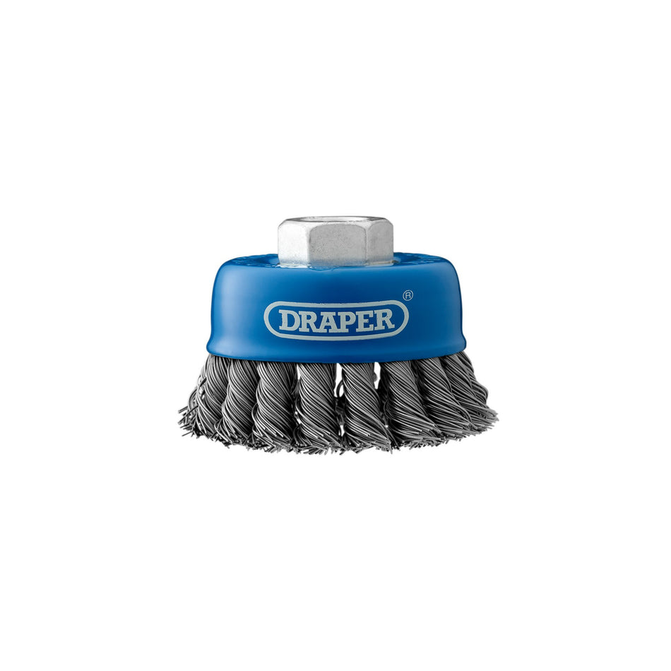 Steel-Twist-Knot-Wire-Cup-Brush,-75mm,-M14