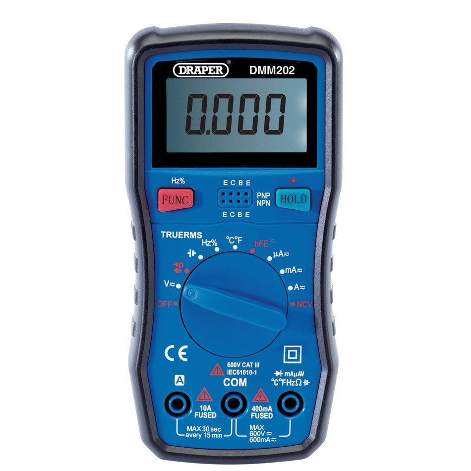 Auto-Ranging-Digital-Multimeter,-1-x-Test-Leads,-1-x-Temp-Probe