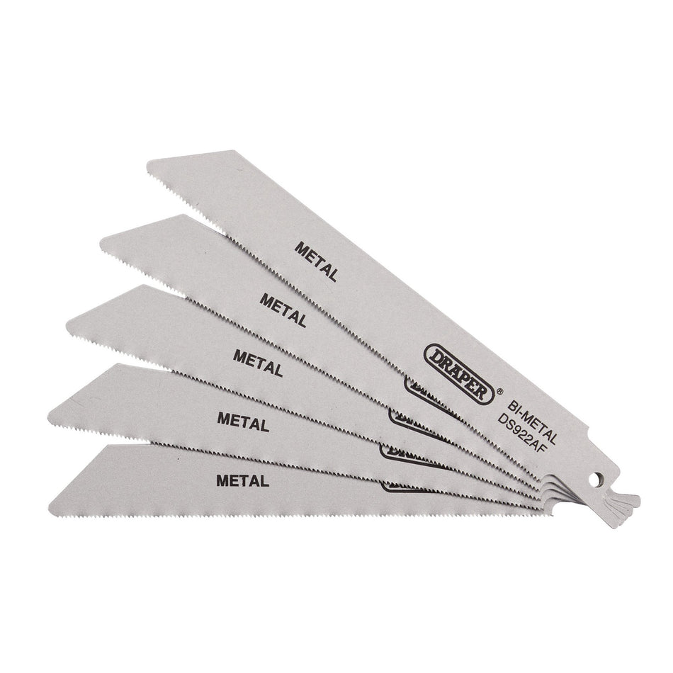 Bi-metal-Reciprocating-Saw-Blades-for-Metal-Cutting,-150mm,-24tpi-(Pack-of-5)