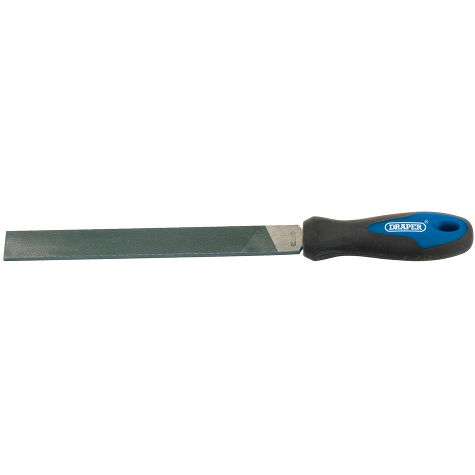 Soft-Grip-Engineers-Hand-File-and-Handle,-200mm