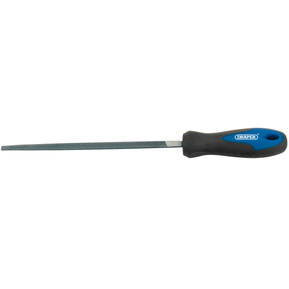 Soft-Grip-Engineers-3-Square-File-and-Handle,-200mm