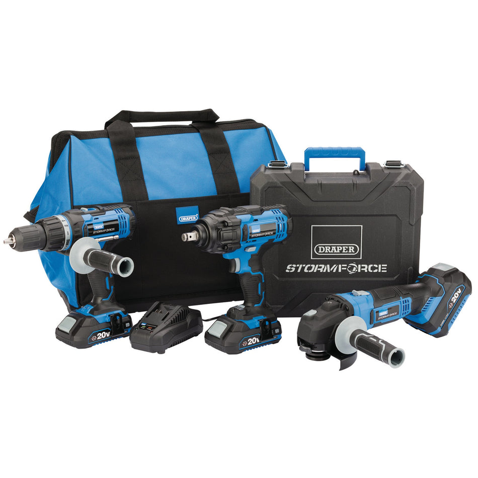 Draper-Storm-Force®-20V-Cordless-Mega-Kit-(8-Piece)