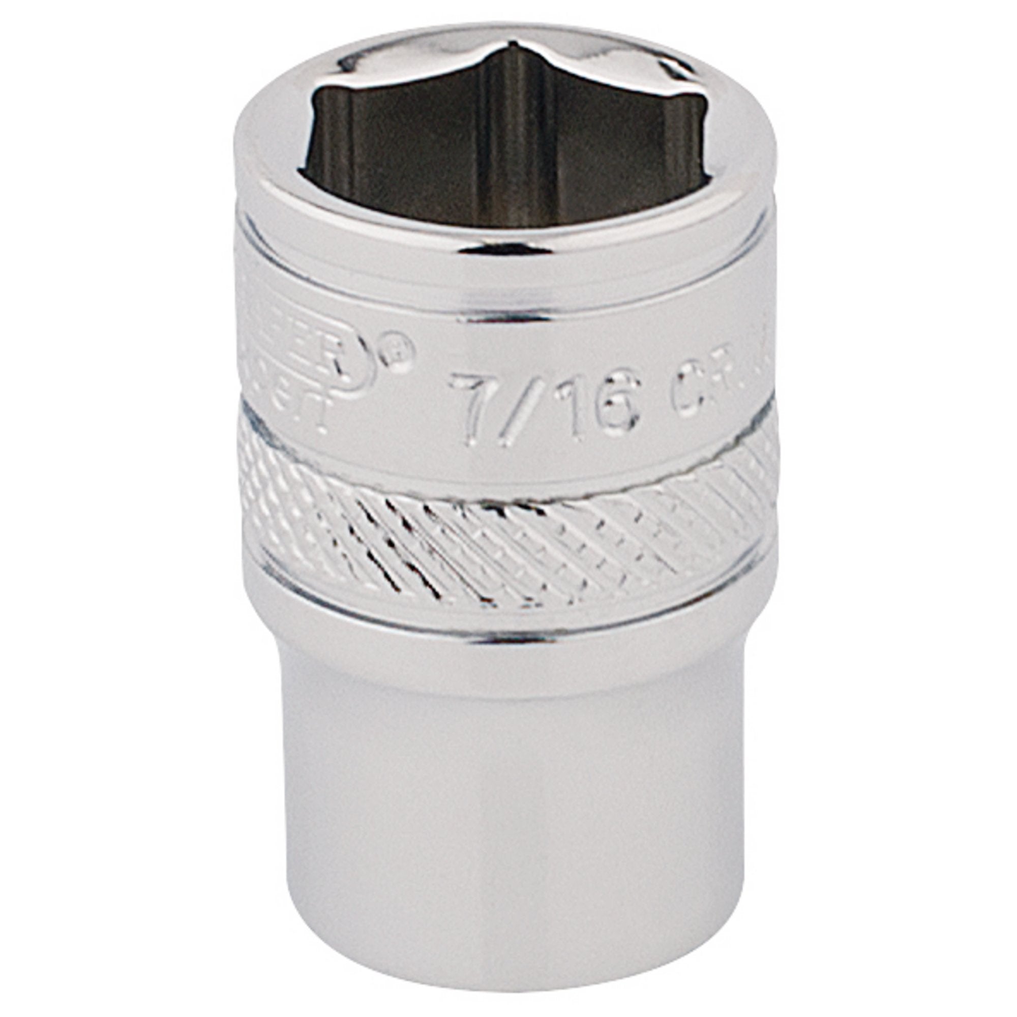 Draper-HI-TORQ®-6-Point-Socket,-1/4"-Sq.-Dr.,-7/16"