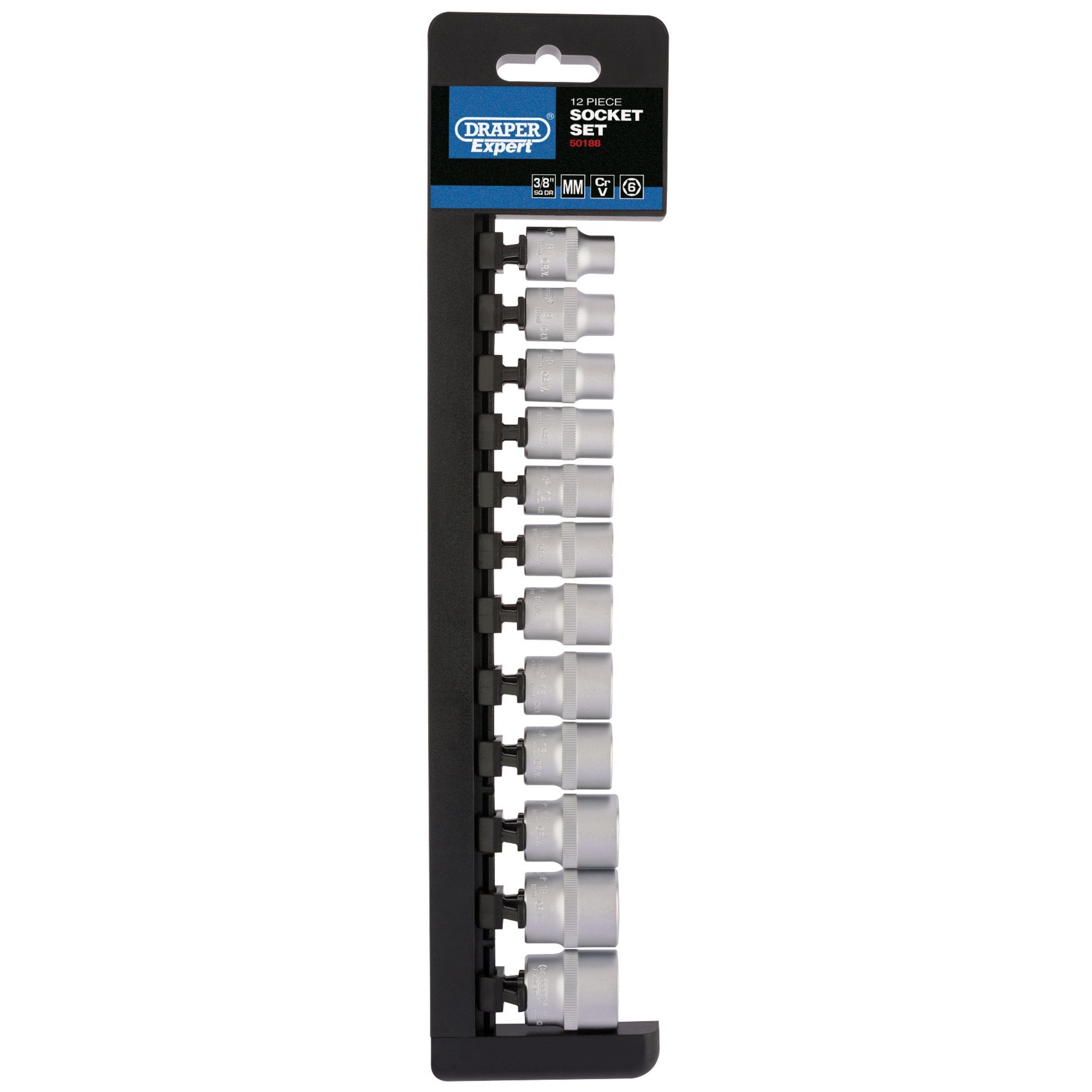 Metric-Socket-Set,-3/8"-Sq.-Dr.-(12-Piece)