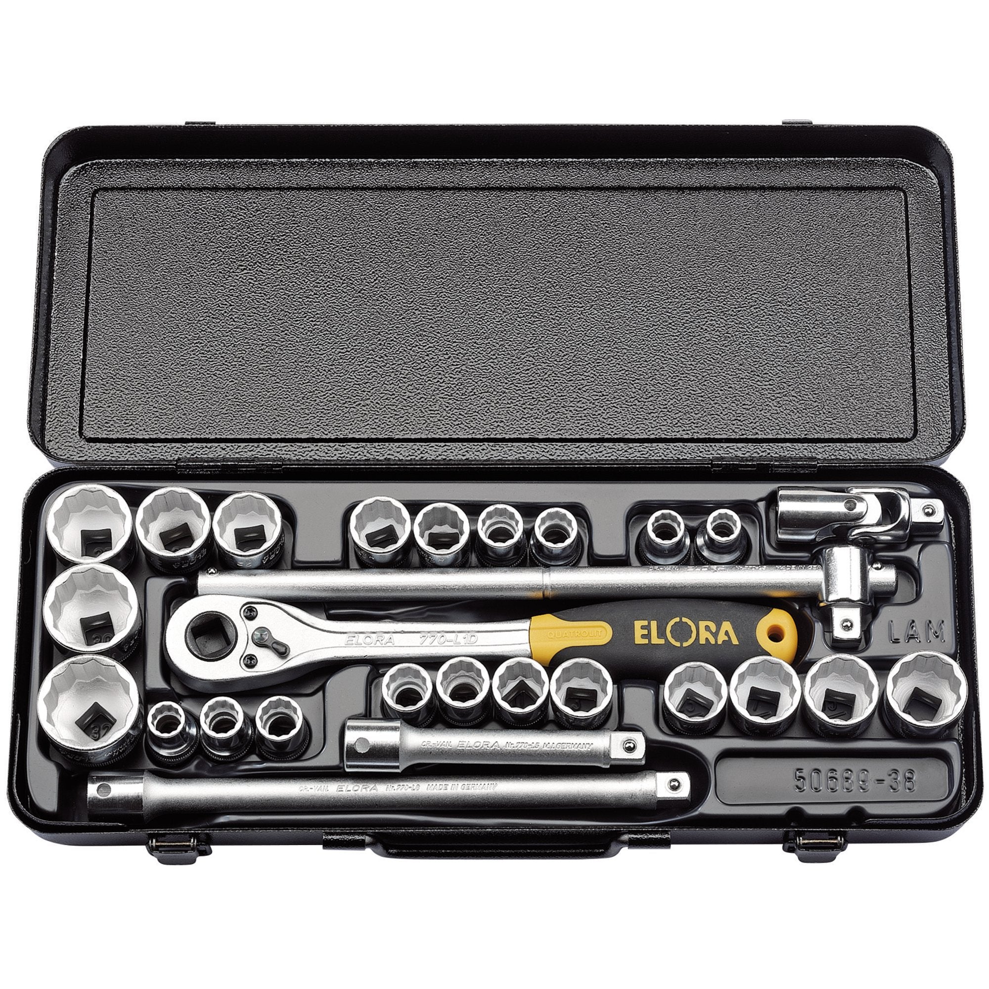 Elora-Metric-and-Imperial-Socket-Set,-1/2"-Sq.-Dr.-(28-Piece)