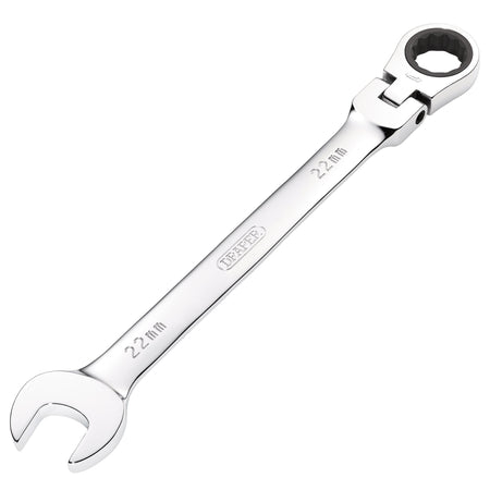 Draper-HI-TORQ®-Metric-Flexible-Head-Ratcheting-Combination-Spanner,-22mm