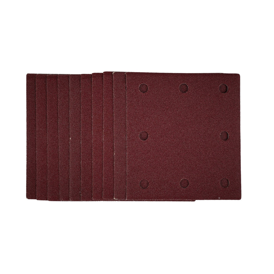 1/4-Sanding-Sheets-with-Hook-and-Loop,-115-x-105mm,-80-Grit-(Pack-of-10)