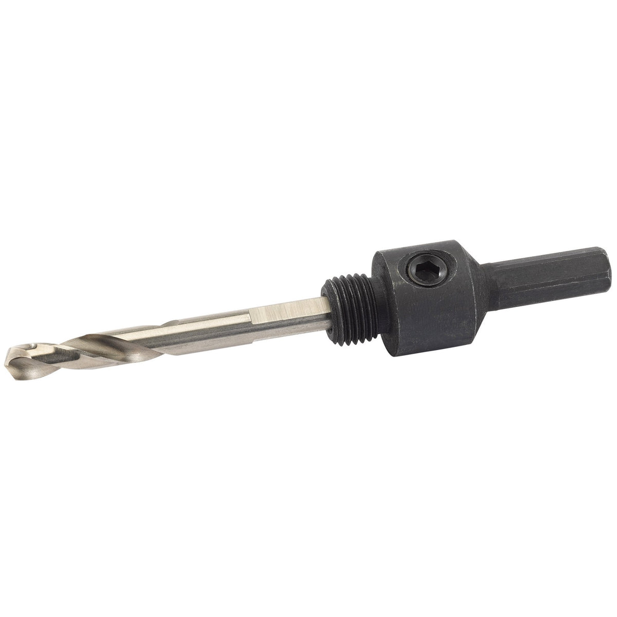 Hex.-Shank-Holesaw-Arbor-with-HSS-Pilot-Drill-for-14---30mm-Holesaws,-5/16"-Thread