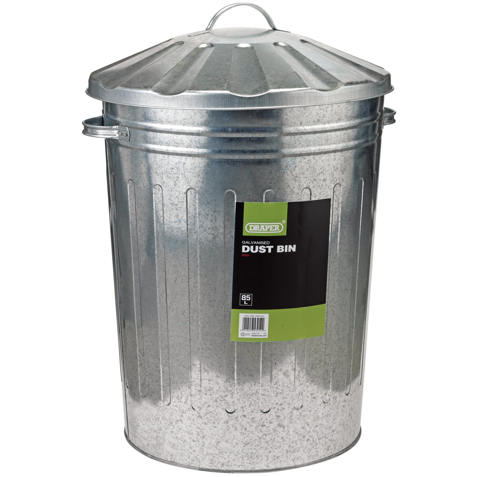 Galvanised-Dust-Bin,-85L