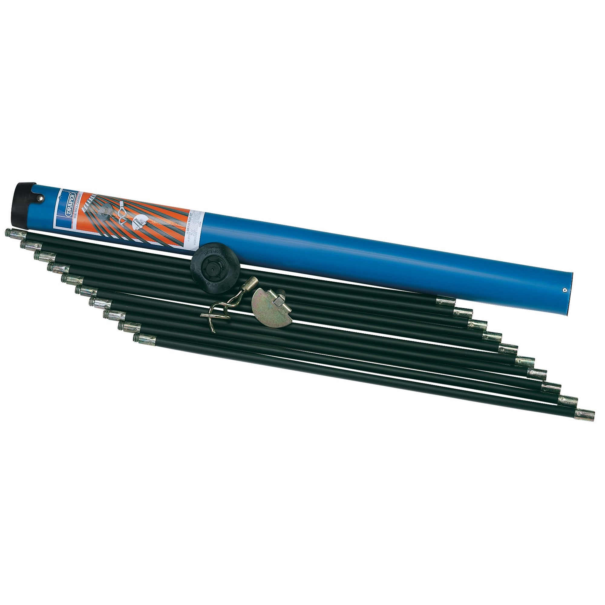 Polypropylene-Drain-Rod-Set-in-Case,-9m-(13-Piece)