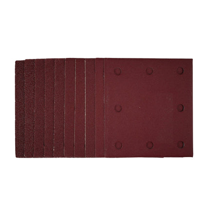1/4-Sanding-Sheets-with-Hook-and-Loop,-115-x-105mm,-Assorted-Grit-(Pack-of-10)