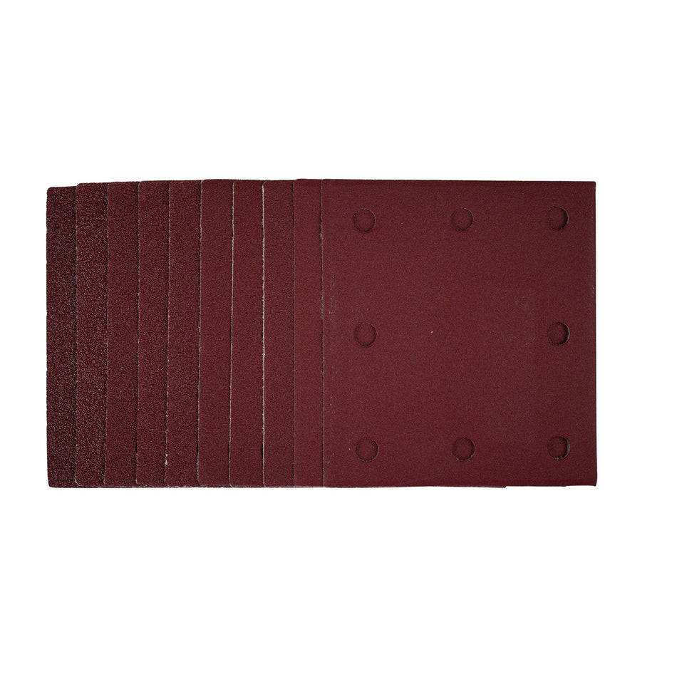 1/4-Sanding-Sheets-with-Hook-and-Loop,-115-x-105mm,-Assorted-Grit-(Pack-of-10)