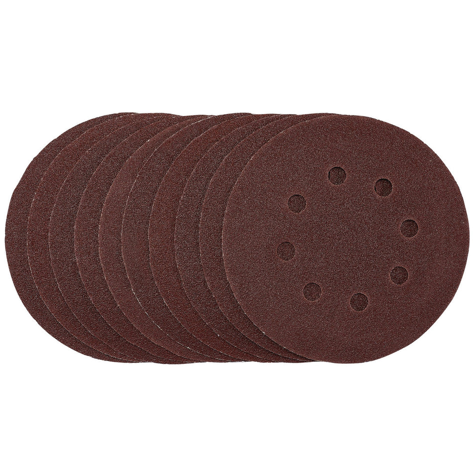 Punched-Sanding-Discs,-125mm,-Hook-&-Loop,-80-Grit,-(Pack-of-10)