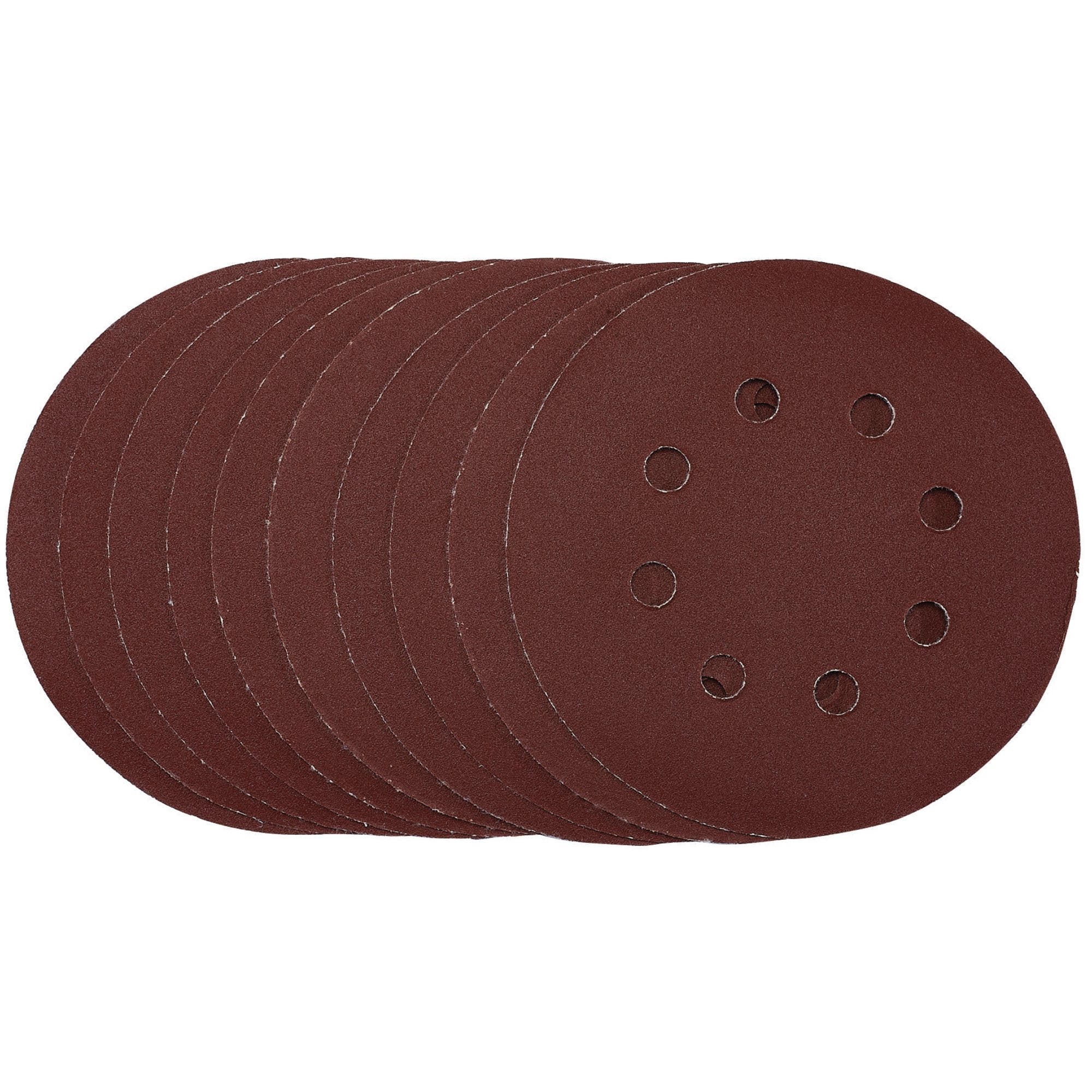 Punched-Sanding-Discs,-125mm,-Hook-&-Loop,-240-Grit,-(Pack-of-10)