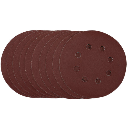Punched-Sanding-Discs,-125mm,-Hook-&-Loop,-240-Grit,-(Pack-of-10)