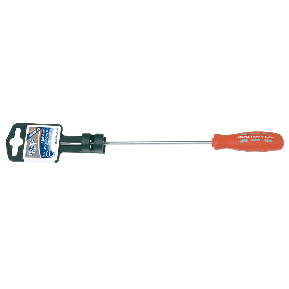Plain-Slot-Parallel-Tip-Mechanics-Screwdriver,-3.2-x-150mm