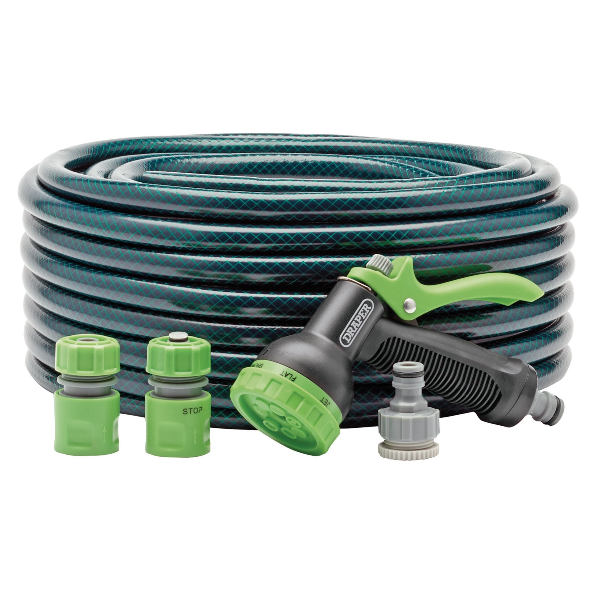 Garden-Hose-and-Spray-Gun-Kit,-12mm-Bore,-30m