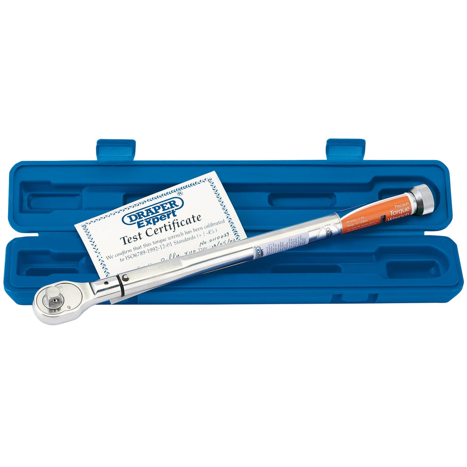 Draper-Expert-Precision-Torque-Wrench,-1/2"-Sq.-Dr.,-50---180Nm