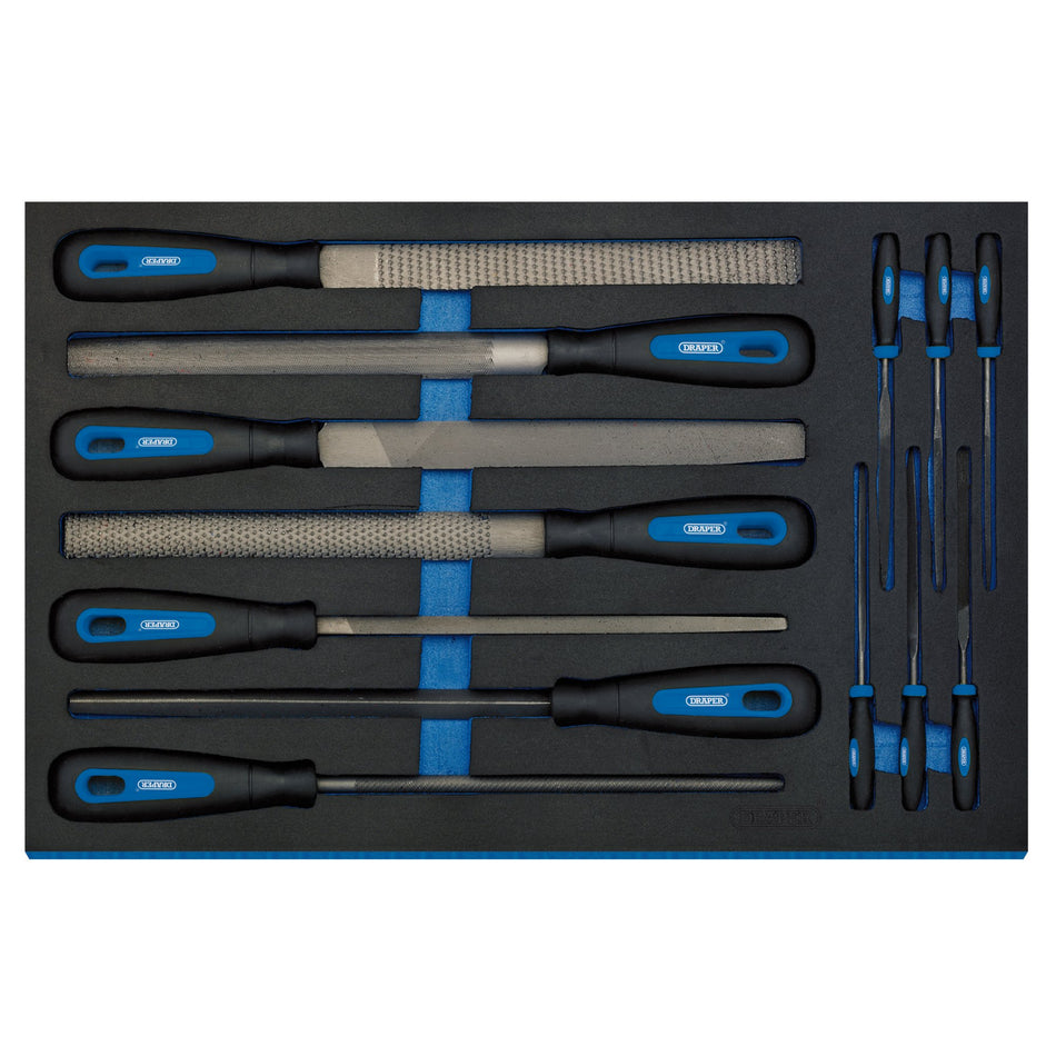 Hand-File-Set-in-3/4-Drawer-EVA-Insert-Tray-(13-Piece)