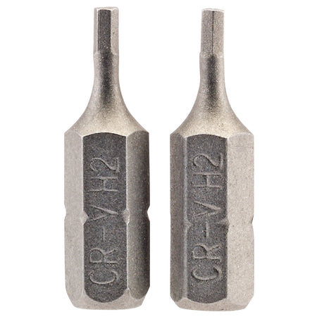 Hexagonal-Insert-Bit,-2mm,-1/4"-Hex,-25mm-Long-(Pack-of-2)