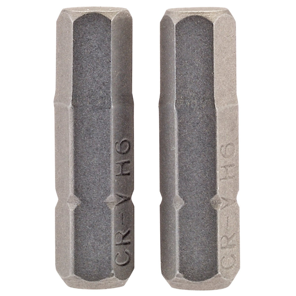 Hexagonal-Insert-Bit,-6mm,-1/4"-Hex,-25mm-Long-(Pack-of-2)