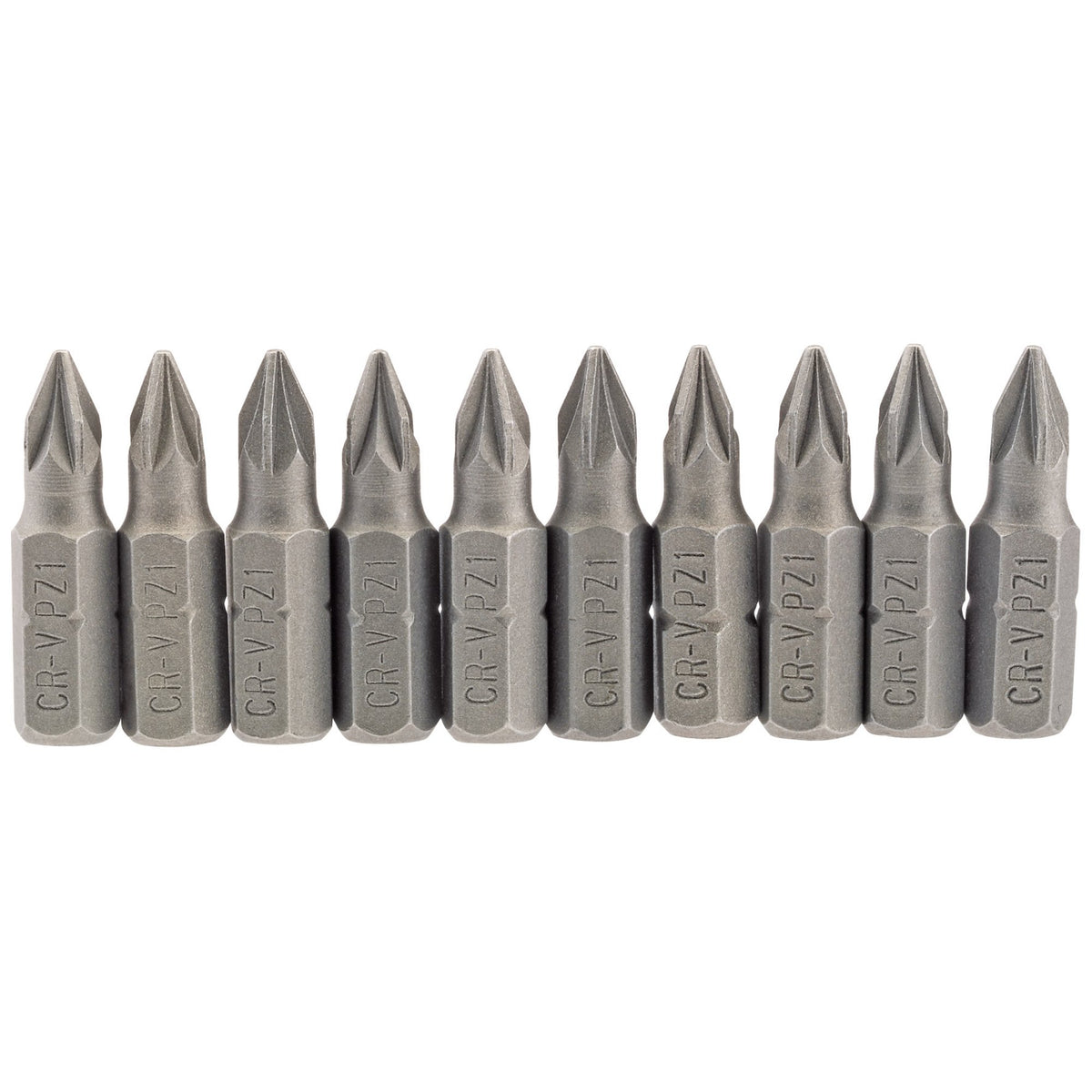 PZ-Type-Insert-Bit,-1/4"-Hex,-25mm-Long,-No.1-(Pack-of-10)