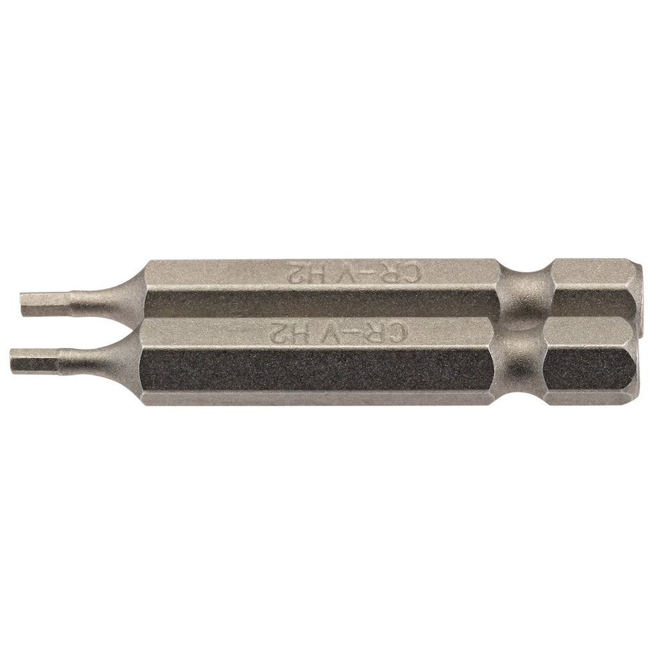 Hexagonal-Insert-Bit,-2mm,-1/4"-Hex,-50mm-Long-(Pack-of-2)