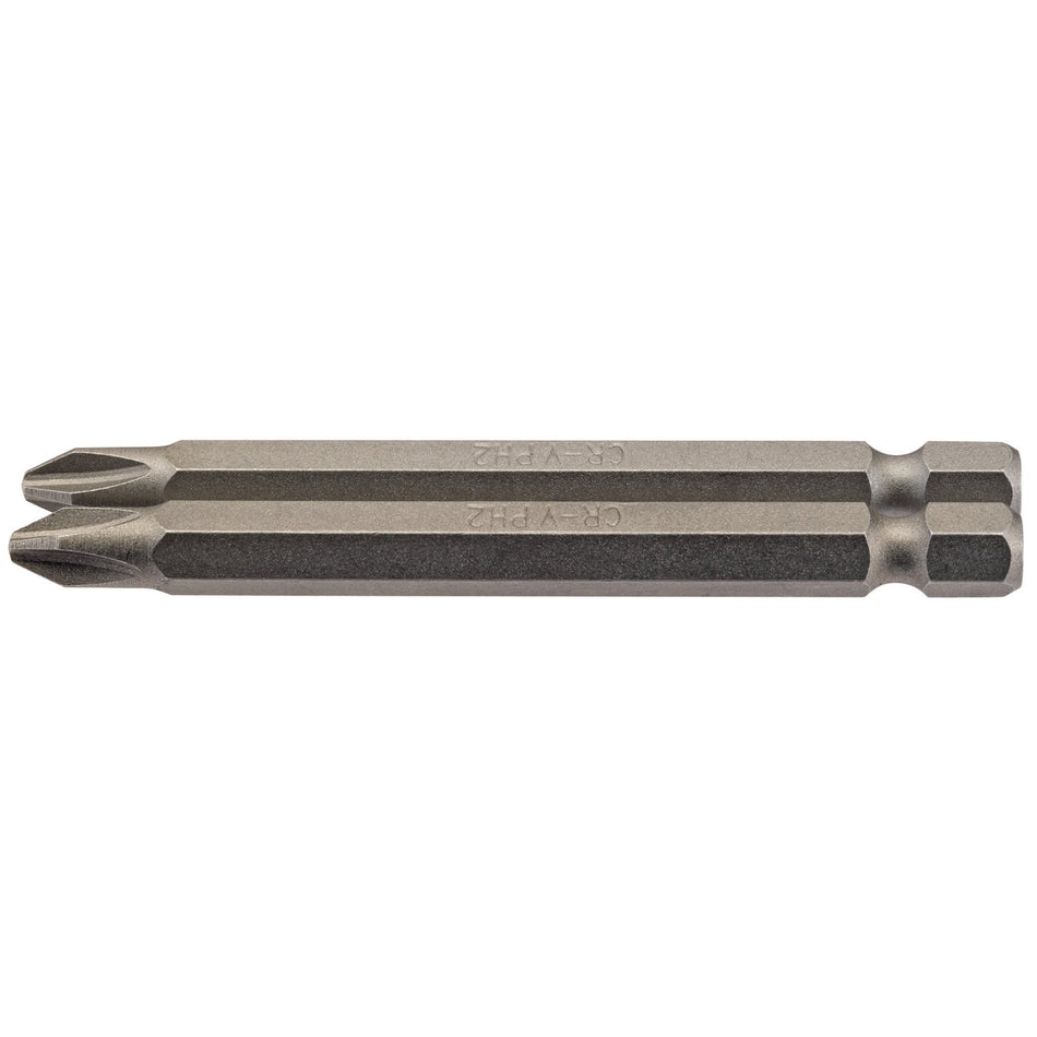 Cross-Slot-Insert-Bit,-1/4"-Hex,-75mm-Long,-No.2-(Pack-of-2)