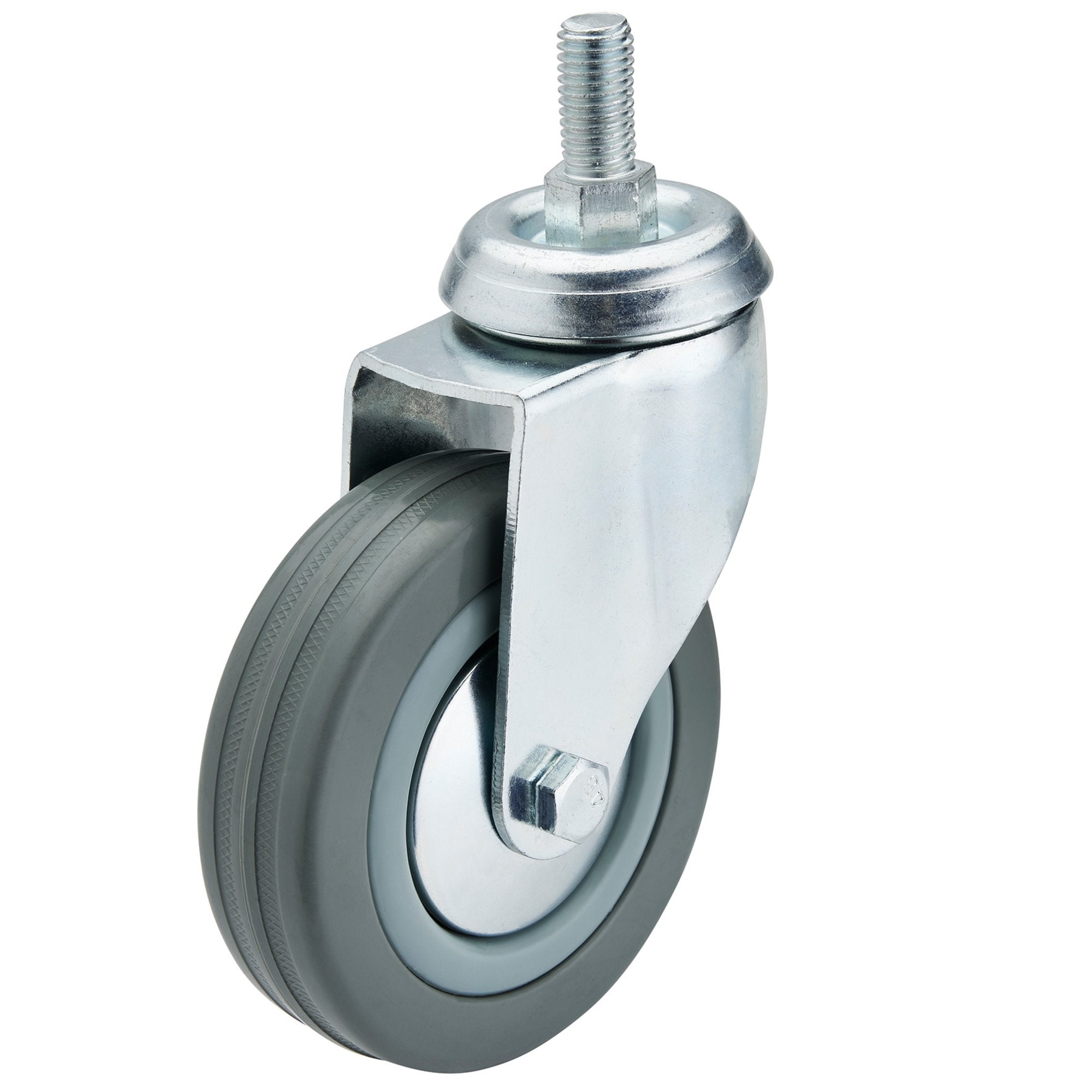 Swivel-Bolt-Fixing-Rubber-Castor,-100mm-Diameter,-S.W.L.-80kg