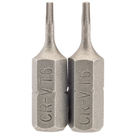 Draper-TX-STAR®-Insert-Bit,-1/4"-Hex,-25mm-Long,-T6-(Pack-of-2)